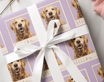 Custom Pet Photo Wrapping Paper: Dog & Cat Memorial Gift Wrap
