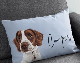 Custom Pet Photo Pillow: Personalized Dog or Cat Keepsake (20x14&quot;)