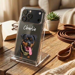 Dog Phone Clear Case, Custom Dog Photo iPhone 17 Case, Personalized Cat Portrait Phone Cover, Dog Mom Christmas Gift, Dog Mom Memorial Gift image 9