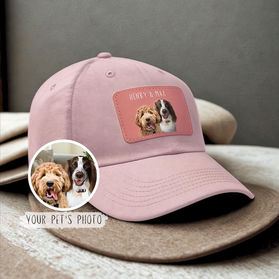 Custom Dog Photo Hat: Cat Picture Hat Mom Memorial Gift, Dog Loss