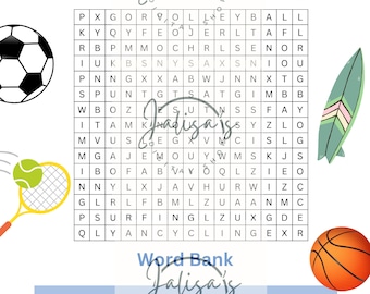 Sports Word Search for Kids: Classroom Activity (PDF & PNG)