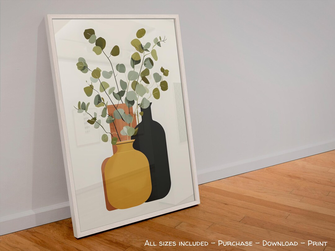 Minimalist Botanical Printable Wall Art Instant Download Minimalist ...
