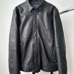 Vintage Armani Leather Jacket - Etsy
