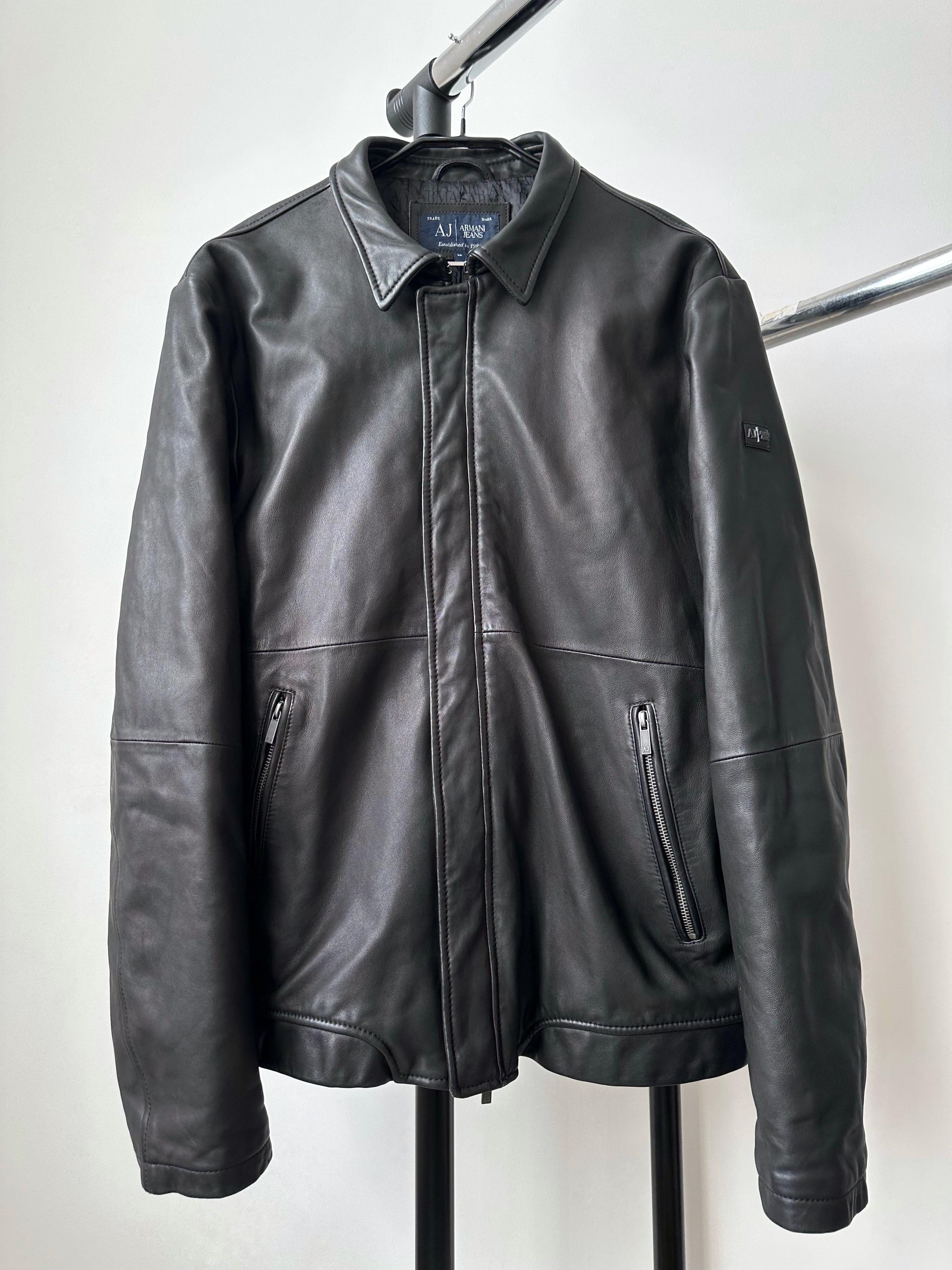Armani Leather Jacket - Etsy