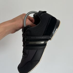 Yohji Yamamoto Y-3 Adidas Sprint Black Low Top Sneakers Men’s Size 7,5 US Y2K Japanese Trainers Vintage Designer Streetwear Shoes image 4