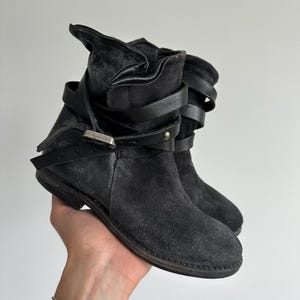 靴 Opium Phantom Leather Heel Boots vintage Opium Boots - Etsy