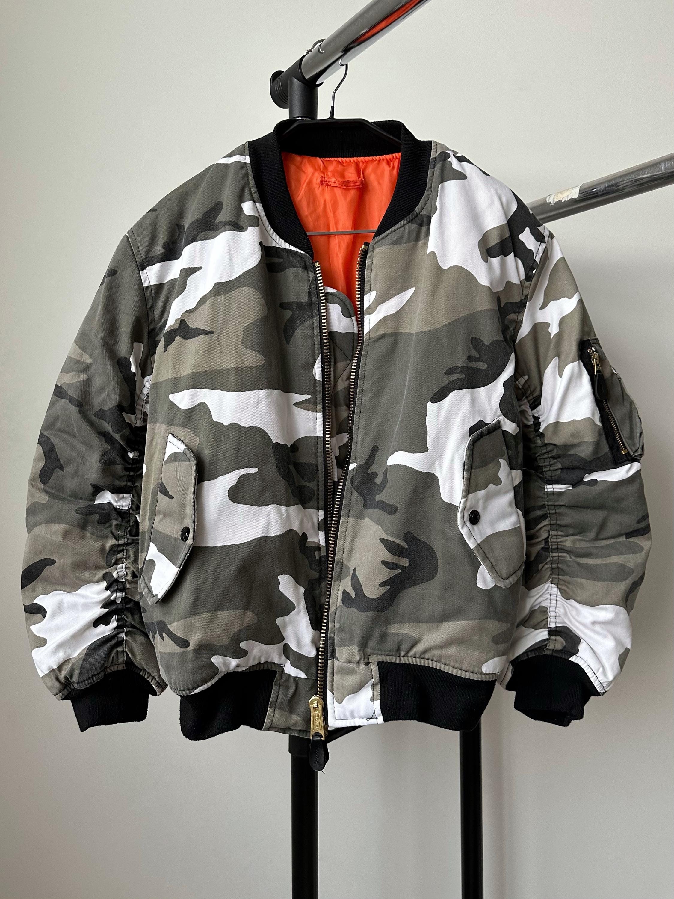 ジャケット・アウター FOSTEX GARMENTS MA-1 L Vintage Fostex Garments MA-1 Flyers Intermediate Arctic Camo