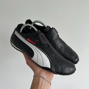 Vintage Y2K PUMA Driving Class II Size 8 Men\'s Archive Black Leather Shoes RARE Vintage Puma Racing Sneakers - Etsy main image 3
