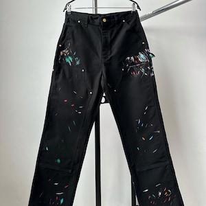 Carhartt Paint Splatter Pants - Etsy