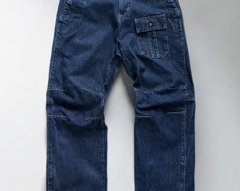 Vintage 90s G-Star Raw Shortcut Surman Denim Pocket Biker Jeans Men’s Size 31 Pants Y2K Japanese Streetwear Rare USA Multipocket Cargo