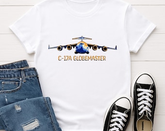 C-17A Globemaster T-Shirt – Military Airlift Jet, Aviation Gift