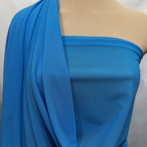 Power mesh stretch fabric, semi sheer, 4 ways stretch..  PEACOCK   . 58 &quot; wide.. dance, pageant, formal, costume,