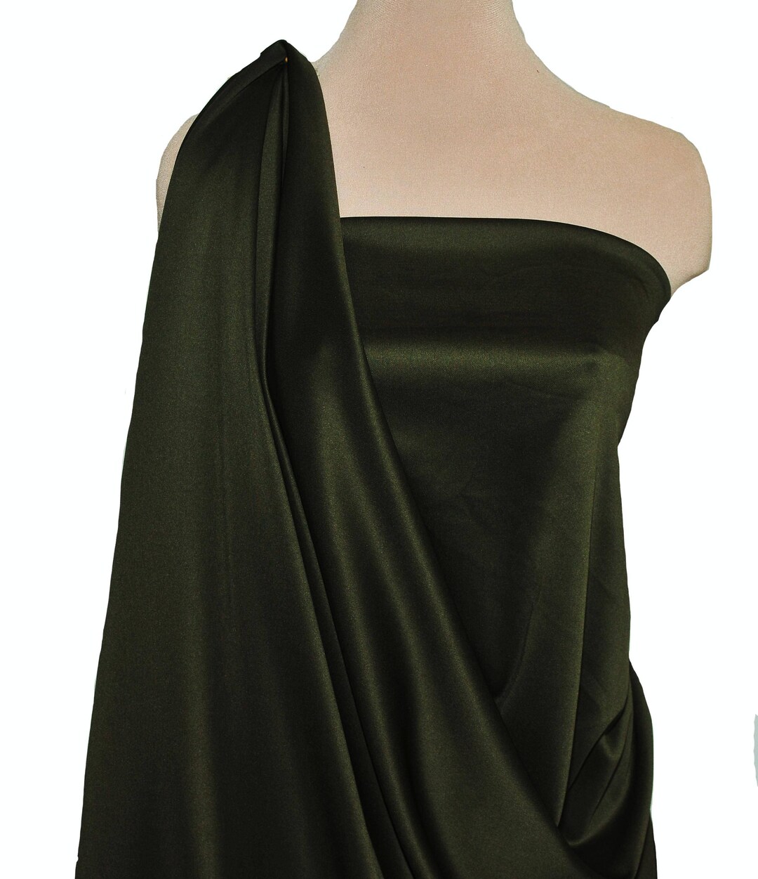 Scuba Techno Fabric Olive 2 Ways Stretch 1 Yard 58 Etsy