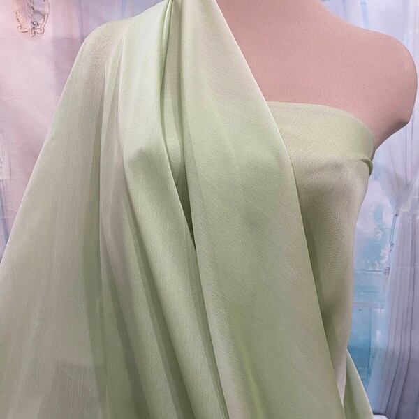 Two Tone Chiffon SAGE 60" wide,  sheer , sold by the yard.. formal..pageant...bridesmaids gowns..decor..curtains (reduced)