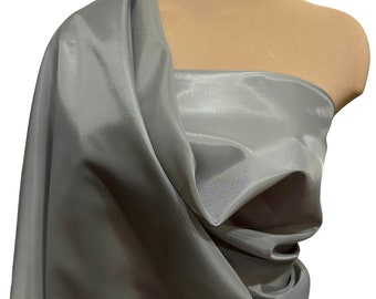 Poly Lining fabric 58 inches wide..BLUE GRAY   used for lining  jackets, skirts, dresses. vests, soft, light weight