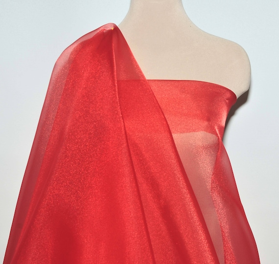 新品未使用　ORGANDY PANEL SHIRT Crystal Organza / Organdy 100% Polyester Sheer Fabric, 115