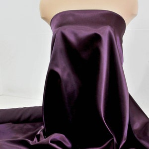 Tkanina satynowa 60 "Plum 100% poliester... ślubne, formalne, widowisko, garnitury, wystrój domu.. ślub... rzemiosło