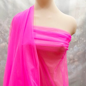 Cerise Pink Tricot Nylon . 60 &quot; wide..sheer, lightweight, soft, home decor, baby decor, tutu&#39;s , crafts, canopies