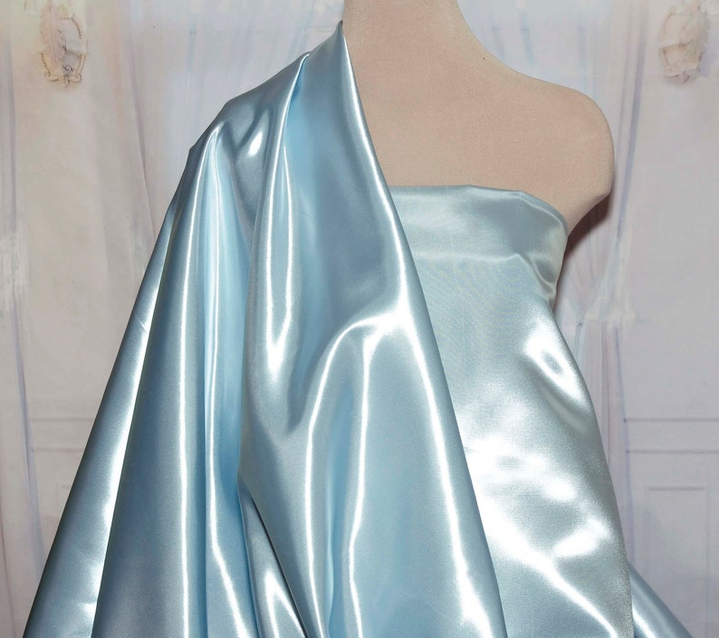 Shiny Satin Fabric 60 TURQUOISE 141 100% Polyester ... - Etsy