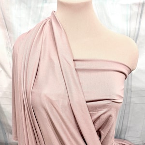 Double Side Brushed  Poly/Spandex Fabric 4 Way Stretch Jersey Knit D. ROSE  ..BTY . leggings, dresses, swimwear, children wear