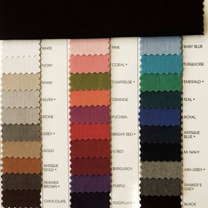 Stretch Gaberdine Fabric 1 yard choice of color from chart  58" wide suits, pants, jackets, dresses