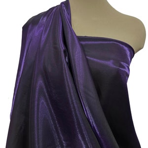 Liquid Shimmer Satin  fabric Amethyst purple   1 YD bridal, drapery. formal, costume,pageants, crafts ,decor