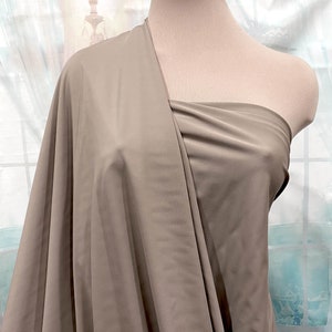 Spandex high performance tricot ..matte finish.. 4 ways stretch..FRENCH ROSE/TAN   .. uses leotards, gymnastics, pageant, dance, shorts