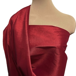 Stretch Taffeta Red  58&quot; sold by the yard  wedding, weastern shirts, formal , pageant