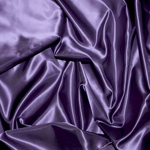 Bridal Satin Fabric. 1 Yard .. Midnight Navy 60 Wide .. Wedding Dress ...