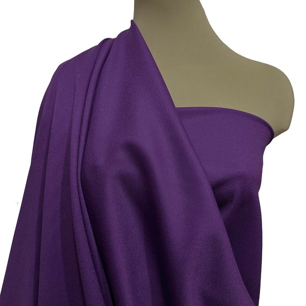 Wool crepe  fabric PURPLE   100% Superfine Wool  imported / suits, pants, jackets, skirts, dresses (REDUCED)