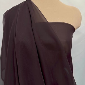Aubergine Chiffon stoff 60 "breit verkauft Bulk Lager .. formell
