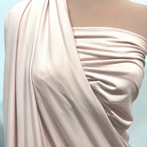 ITY Double Side Brushed  Poly/Spandex Fabric 4 Way Stretch Jersey Knit Rose/Gold/Blush ..BTY . leggings, dresses, swimwear, children wear