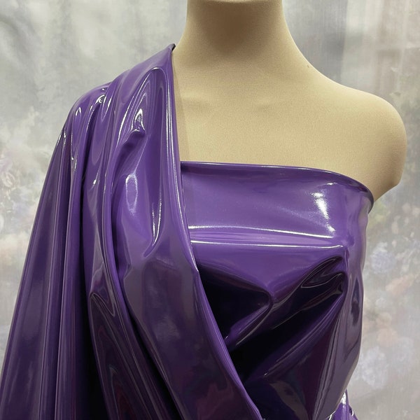 Purple PU coated vinyl 4 ways stretch .. 56  wide crafts, costumes, cosplay, pageant, western wear, shorts , pants club wear