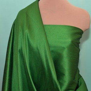 Dupioni  Silky Shantung Polyester Fabric Emerald   . wedding .crafts .suits .dresses..home decor, curtains, pillows, by the yard