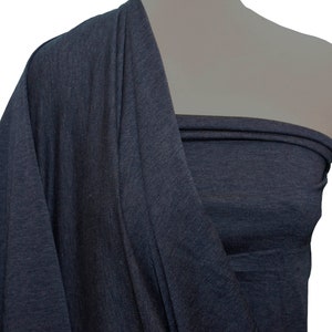 FRENCH TERRY fabric .Navy 2 toned 246 /4 ways stretch.. 60  inches wide, sweatshirts, tops , children&#39;s wear (REDUCED)