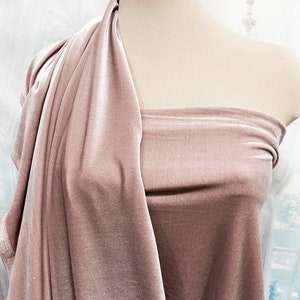 Stretch Spandex MAUVE Velvet  4 ways stretch..formal wear, pageant, home decor, crafts, bridal, HOLIDAY (REDUCED)