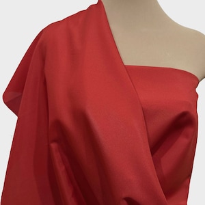 Pongee Polyester Lining Fabric Red .. 60&quot; ... used for lining garments, home decor, crafts, costumes