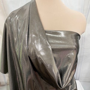 Mystique Spandex Fabric Gunmetal..sold by the yard.. gymnastic suits, dance, cheer bows, skating dresses, costume, pageant , swimsuits
