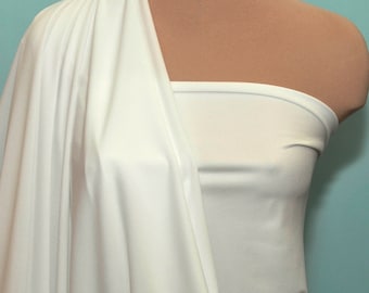 Swimwear stretch Lining Fabric  58" WHITE .. used for lining swimwear, dresses, light weight items .