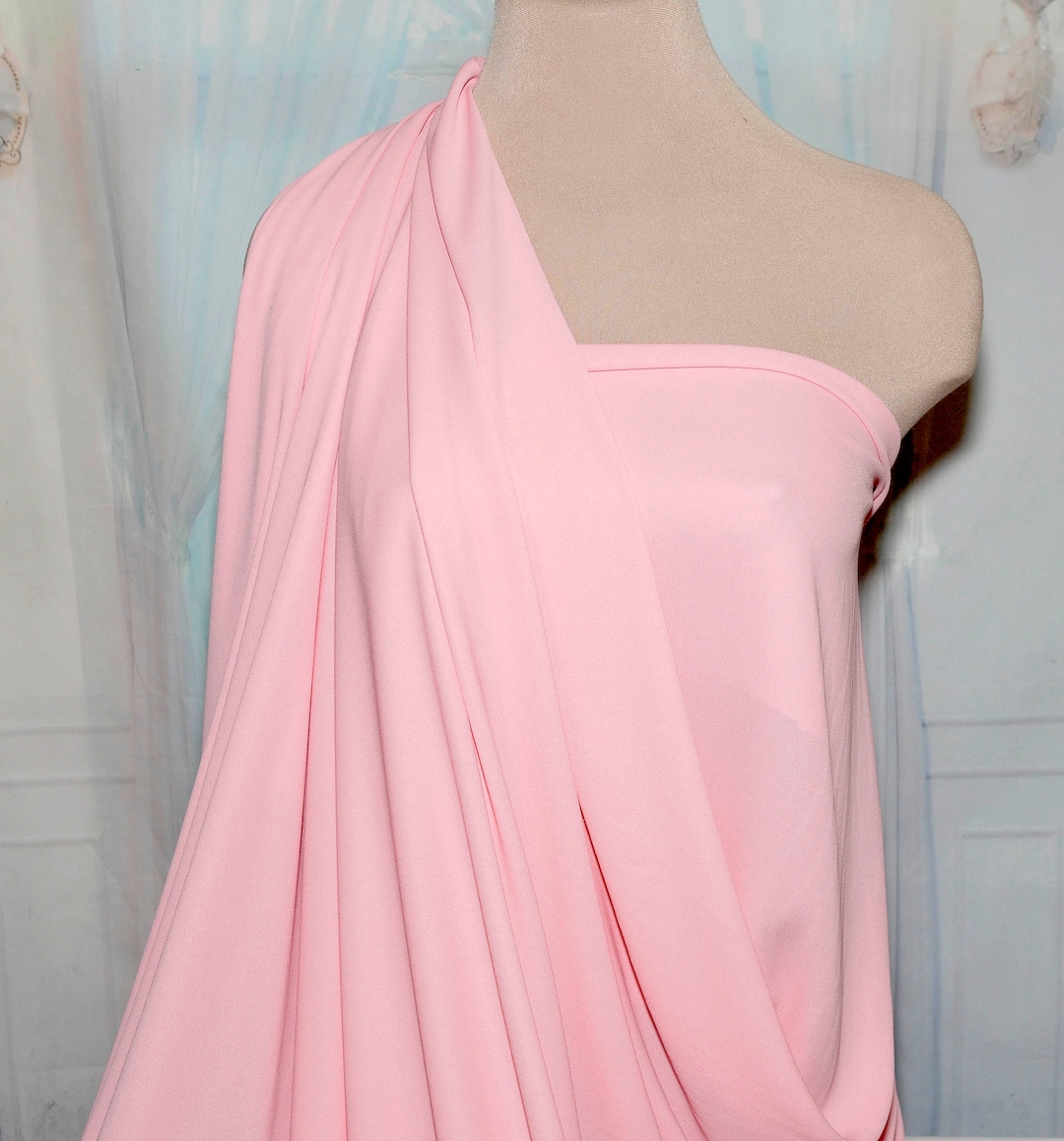 Mauve Taupe Silk Double Georgette Fabric main image 0