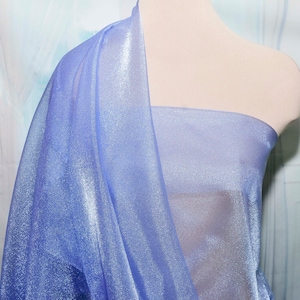 Sparkle Organza fabric Periwinkle  45&quot; wide sheer ..pageant dress skirts, formals, crafts, wedding, home decor