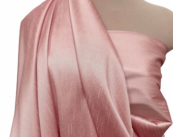 Tecido de poliéster Dupioni Silky Shantung CHÁ ROSA casamento .artesanato .ternos .vestidos ..decoração para casa, trajes para concursos