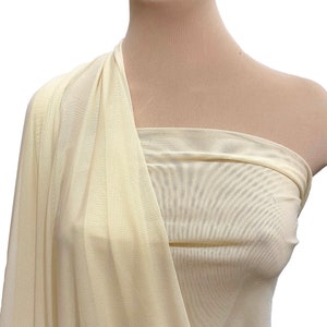 Power mesh stretch fabric, semi sheer, 4 ways stretch.. Beige/Nude  . 58 &quot; wide.. dance, pageant, formal, costume,