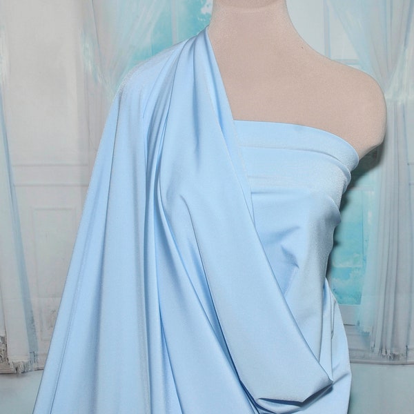 Milliskin Spandex Fabric. SKY  BLUE   . 4 way stretch... dance, pageant, gymnastics, costume, formal wear.. by the yard