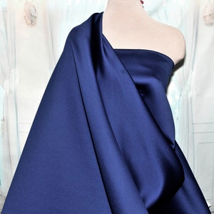 Heavy Matte Satin..Royal  Blue  60" wide.. poly... bridal, formal, pageant, suits , home decor..wedding...crafts..doll clothing