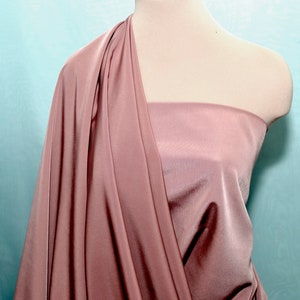 Peach Skin faille fabric Dusty Rose  .. soft, drapes, blouses, dresses, formal wear, home decor, crafts .. 58 &quot; wide