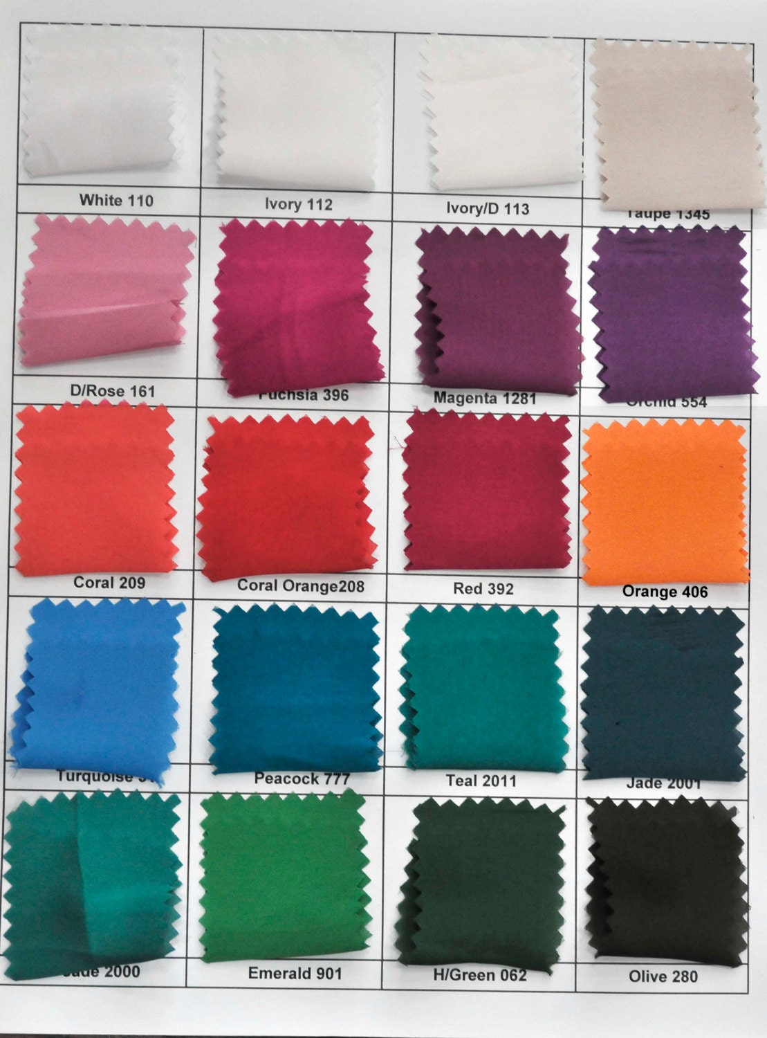 Buy Satin Chiffon Fabric Color Chart 60 Wide Light Weight