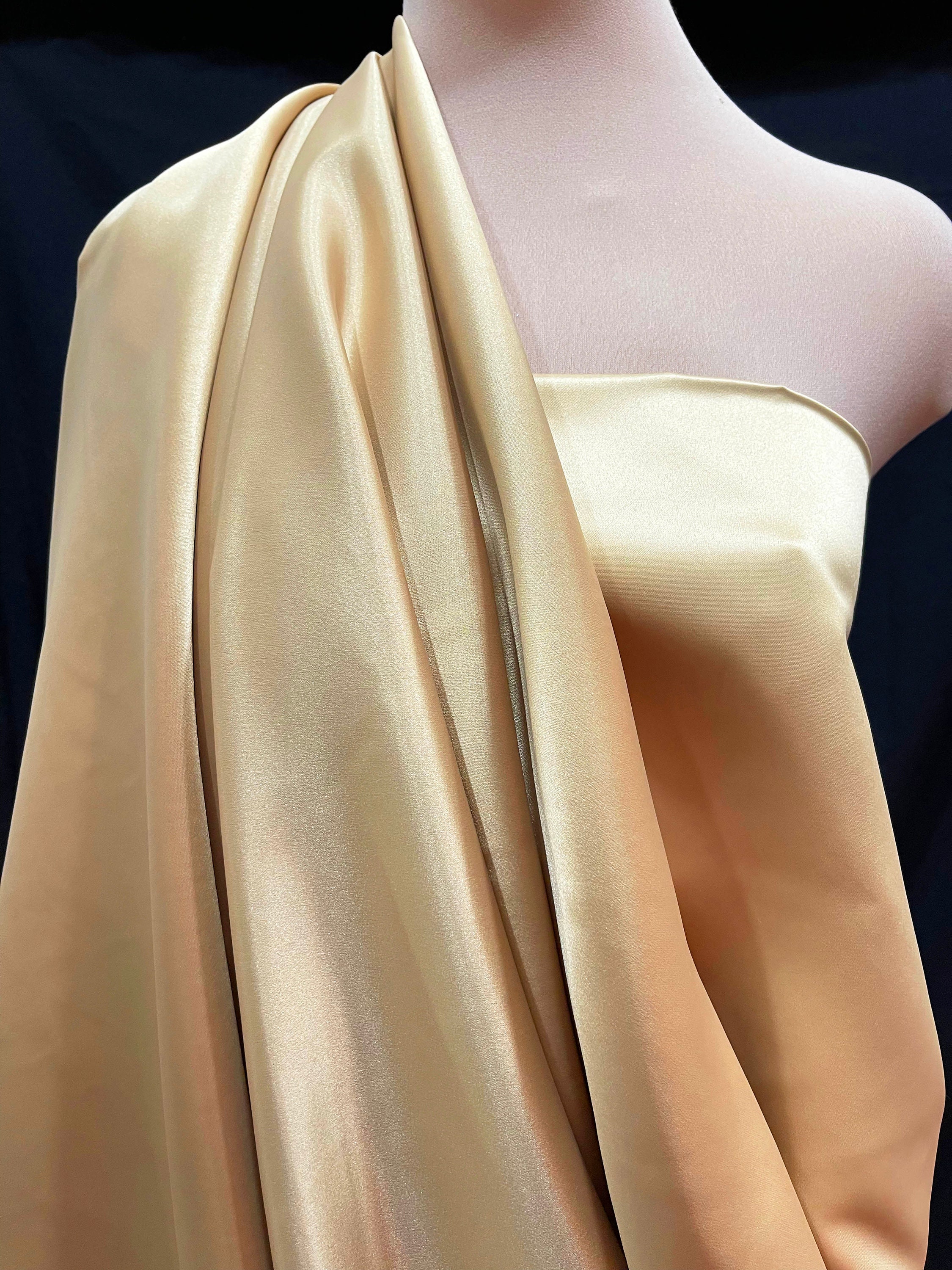 Duchess Satin Fabric 60 Wide Gold 1325 Bridal Formal Etsy