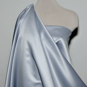 Heavy Matte Satin..Steel Blue  60" wide.. poly... bridal, formal, pageant, suits , home decor..wedding...crafts..doll clothing