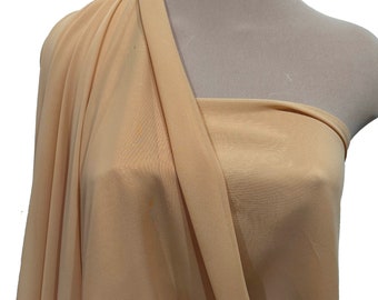 Hi-Multi Chiffon fabric TAUPE 1183   60" wide sold by the yard.. formal..pageant...bridesmaids gowns..decor..curtains